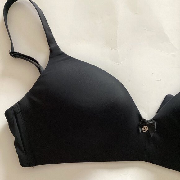 La Vie en Rose Women's Black T-Shirt Bra Adjustable Bra Straps 34D - Picture 2 of 10